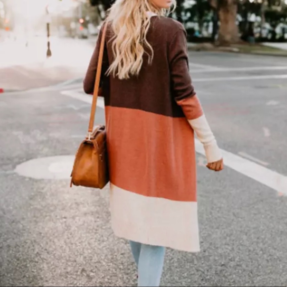 Pumpkin 🎃 color block duster